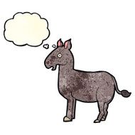 cartoon mule with thought bubble N3