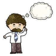 cartoon teacher with thought bubble N3