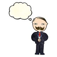 cartoon old man with mustache thought bubble N11