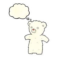 cartoon polar bear with thought bubble N21