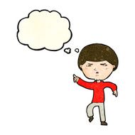 cartoon annoyed man with thought bubble N23