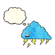 cartoon thundercloud with thought bubble N4