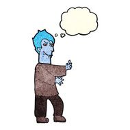 cartoon vampire with thought bubble N40