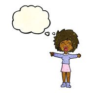 cartoon stressed out woman talking with thought bubble N4