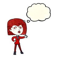 cartoon vampire girl with thought bubble N72