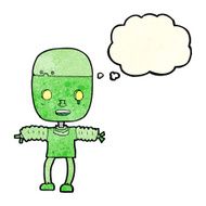 cartoon robot with thought bubble N39