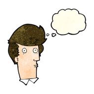cartoon surprised expression with thought bubble N4