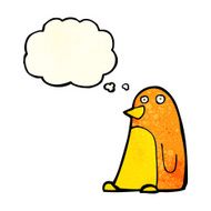 cartoon bird with thought bubble N85