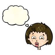 cartoon shocked expression with thought bubble N7