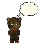 cartoon cute little bear with thought bubble N7