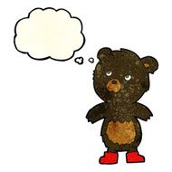 cartoon cute little bear with thought bubble N8