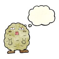 funny cartoon monster with thought bubble N11