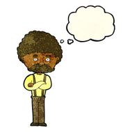 cartoon old man with thought bubble N7