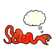 cartoon snake with thought bubble N15