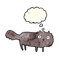 cartoon furry cat with thought bubble N2