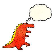cartoon dinosaur with thought bubble N13