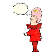 cartoon queen with thought bubble N3