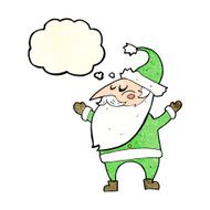 cartoon santa claus with thought bubble N53