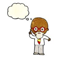 cartoon professor with thought bubble N3