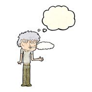 cartoon smoker with thought bubble N3