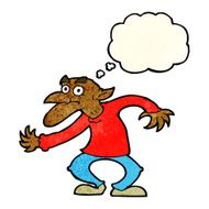 cartoon goblin with thought bubble N4