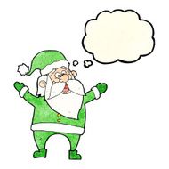 cartoon santa claus with thought bubble N54