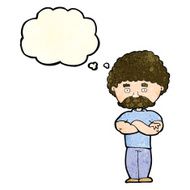 cartoon dad with folded arms thought bubble N3
