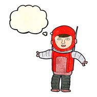 cartoon astronaut with thought bubble N35