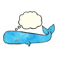 cartoon whale with thought bubble N11