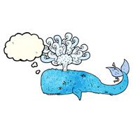 cartoon whale with thought bubble N12
