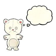 cartoon polar bear cub with thought bubble N24