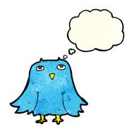 cartoon owl with thought bubble N19