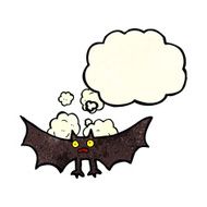 cartoon bat with thought bubble N7