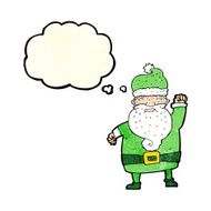 cartoon angry santa claus with thought bubble N5