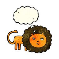 cartoon lion with thought bubble N5