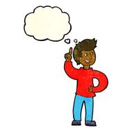 cartoon man with idea thought bubble N31