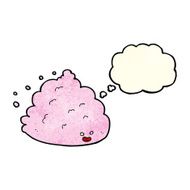 cartoon cloud character with thought bubble N4