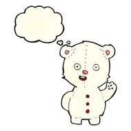 cute cartoon polar bear with thought bubble N21