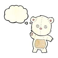 cute cartoon polar bear with thought bubble N22