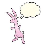 cartoon rabbit with thought bubble N30