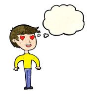 cartoon man in love with thought bubble N4