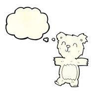 cartoon cute polar bear cub with thought bubble N10