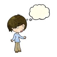 cartoon confused woman with thought bubble N26