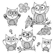 Owl Doodle Vector