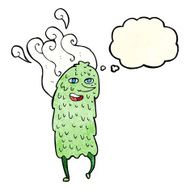 cartoon monster with thought bubble N14