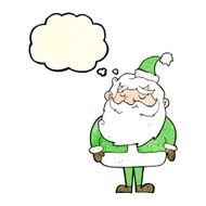 cartoon santa claus with thought bubble N62
