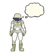 cartoon astronaut with thought bubble N37