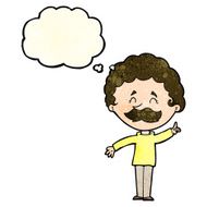 cartoon man with idea thought bubble N36
