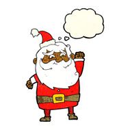 cartoon santa claus with thought bubble N64