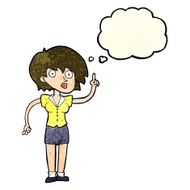 cartoon woman with question thought bubble N4